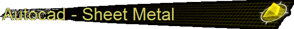 Autocad - Sheet Metal