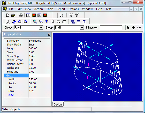 Special Oval Design Feature - Symmetric Case