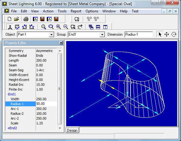 Special Oval Design Feature - Asymmetric case